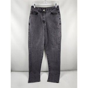 Long Tall Sally Skinny Jean Womens 8 Faded Black Stretch Denim 28x34